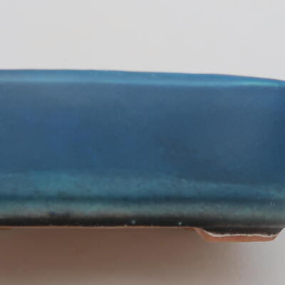 Keramik-Bonsaischale 12,5 x 8,5 x 3,5 cm, Farbe Blau - 2