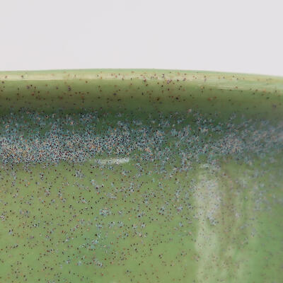 Keramik-Bonsaischale 12 x 10 x 5 cm, Farbe grün - 2