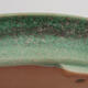 Keramik-Bonsaischale 12,5 x 10,5 x 2 cm, Farbe grün - 2/3