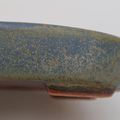 Keramik-Bonsaischale 11,5 x 9 x 2 cm, Farbe Blau - 2
