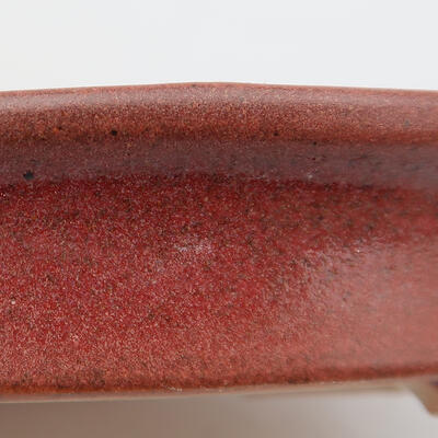 Keramik-Bonsaischale 13 x 10 x 2,5 cm, Farbe rosa - 2