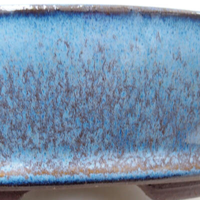 Bonsaischale aus Keramik 14,5 x 14,5 x 4,5 cm, Farbe blau - 2