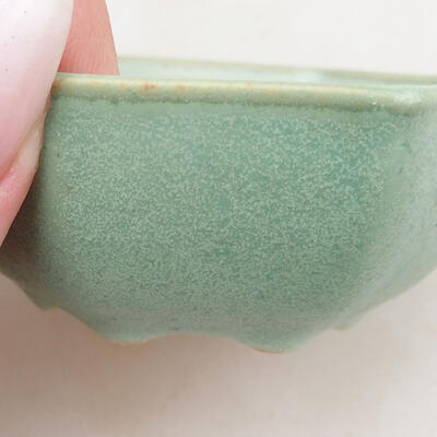 Bonsaischale aus Keramik 7 x 6 x 3 cm, Farbe grün - 2