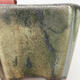 Bonsaischale aus Keramik 6,5 x 6,5 x 5 cm, Farbe grün - 2/3