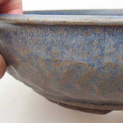 Keramische Bonsai-Schale 24,5 x 24,5 x 7 cm, Farbe blau - 2