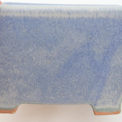 Bonsaischale aus Keramik 9 x 9 x 5 cm, Farbe blau - 2