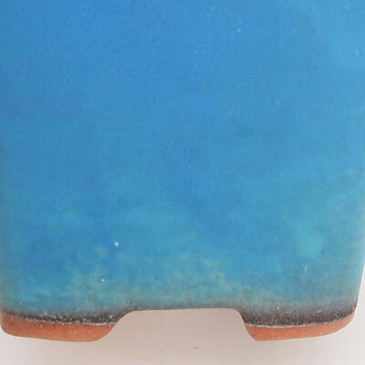Bonsaischale aus Keramik 7,5 x 7,5 x 10,5 cm, Farbe blau - 2