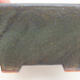 Bonsaischale aus Keramik 9 x 9 x 5 cm, Farbe grün-schwarz - 2/3