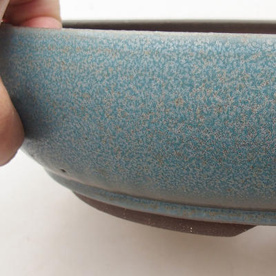 Keramische Bonsai-Schale 24 x 24 x 6,5 cm, Farbe blau - 2