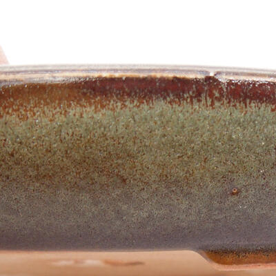 Bonsaischale aus Keramik 15,5 x 10,5 x 2,5 cm, Farbe braun - 2