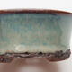 Keramik-Bonsaischale 10 x 10 x 4 cm, Farbe Blau - 2/3