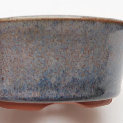 Keramik-Bonsaischale 10 x 10 x 4,5 cm, Farbe Blau - 2
