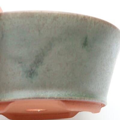 Keramik-Bonsaischale 11,5 x 11,5 x 5 cm, Farbe grün - 2