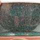 Keramik-Bonsaischale 11 x 11 x 4 cm, Farbe grün - 2/3