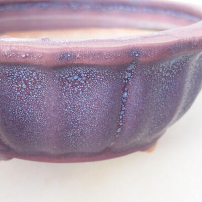 Bonsaischale aus Keramik 11 x 11 x 4,5 cm, Farbe lila - 2