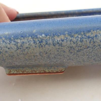 Bonsaischale aus Keramik 16 x 12,5 x 3 cm, Farbe blau - 2
