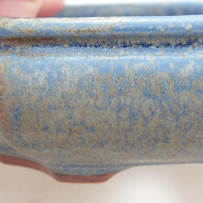 Bonsaischale aus Keramik 10 x 10 x 3,5 cm, Farbe blau - 2