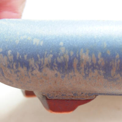 Bonsaischale aus Keramik 16 x 14 x 3,5 cm, Farbe blau - 2