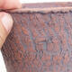 Bonsaischale aus Keramik 13,5 x 13,5 x 14,5 cm, Farbe rissig - 2/3