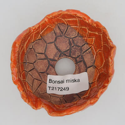Keramikschale 8 x 8 x 5 cm, Farbe Orange - 2