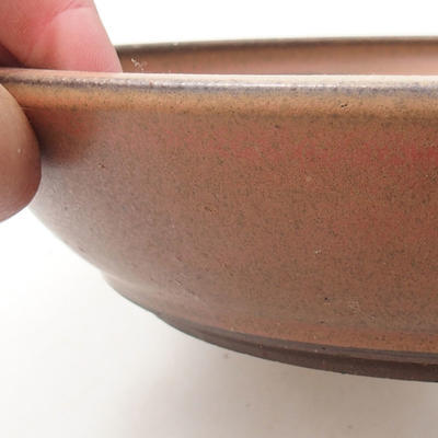 Keramische Bonsai-Schale 23 x 23 x 5 cm, Farbe rot - 2