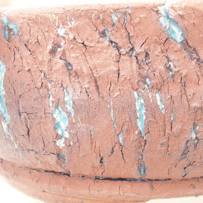 Bonsaischale aus Keramik 17,5 x 17,5 x 7 cm, Farbe blau - 2
