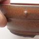 Keramische Bonsai-Schale 18 x 18 x 6 cm, Farbe rot - 2/3