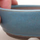 Keramische Bonsai-Schale 9,5 x 9,5 x 3,5 cm, Farbe blau - 2/3