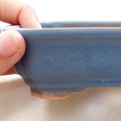 Bonsaischale aus Keramik 13 x 10,5 x 4 cm, Farbe blau - 2