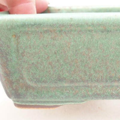 Bonsaischale aus Keramik 12,5 x 9 x 4,5 cm, Farbe grün - 2