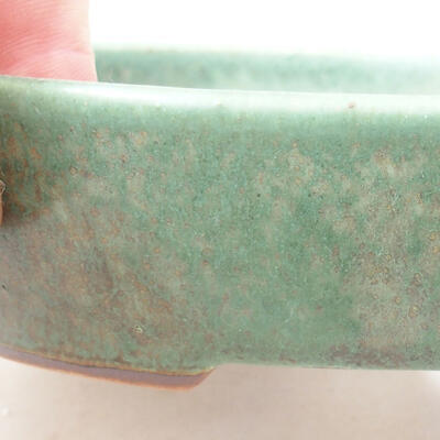 Bonsaischale aus Keramik 17 x 14 x 3,5 cm, Farbe grün - 2