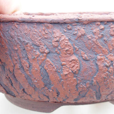 Bonsaischale aus Keramik 18 x 18 x 6,5 cm, rissige Farbe - 2