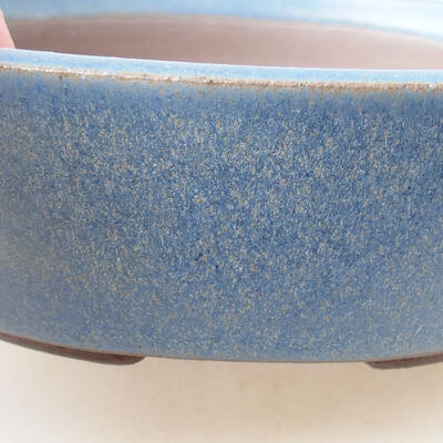 Bonsaischale aus Keramik 16,5 x 16,5 x 4,5 cm, Farbe blau - 2