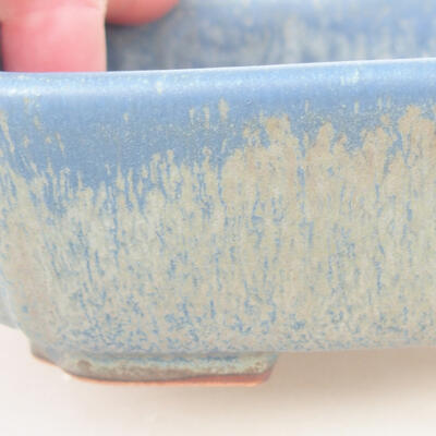 Keramische Bonsai-Schale 15 x 11,5 x 4 cm, Farbe blau - 2