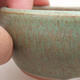 Keramische Bonsai-Schale 9,5 x 9,5 x 3,5 cm, Farbe grün - 2/3