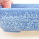 Keramische Bonsai-Schale 14 x 12 x 4 cm, Farbe blau - 2/3