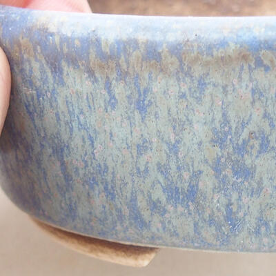 Bonsaischale aus Keramik 9 x 7,5 x 3 cm, Farbe blau - 2