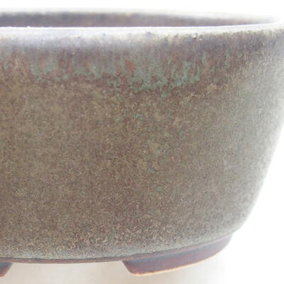 Bonsaischale aus Keramik 7,5 x 6,5 x 3,5 cm, Farbe braun - 2