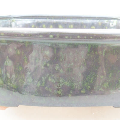 Keramische Bonsai-Schale 21 x 16,5 x 7 cm, Farbe grün - 2