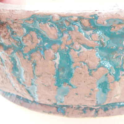 Bonsaischale aus Keramik 18 x 18 x 7,5 cm, Farbe grau-grün - 2
