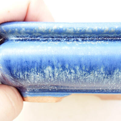 Bonsaischale aus Keramik 14,5 x 17 x 4 cm, Farbe blau - 2