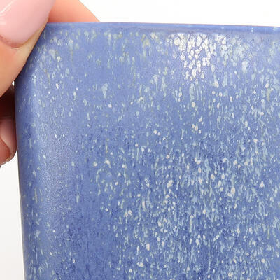 Keramik-Bonsaischale 8 x 8 x 10,5 cm, Farbe Blau - 2