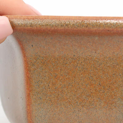Keramik-Bonsaischale 13,5 x 12 x 8 cm, Farbe braun - 2