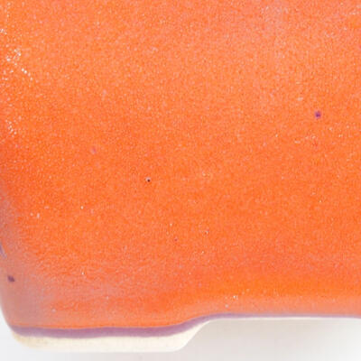 Keramik-Bonsaischale 8,5 x 8,5 x 5,5 cm, Farbe Orange - 2