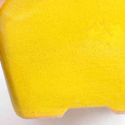 Keramik-Bonsaischale 6,5 x 6,5 x 4,5 cm, Farbe gelb - 2