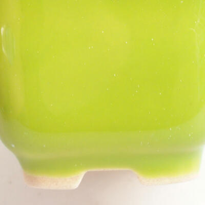 Keramik-Bonsaischale 6,5 x 6,5 x 5 cm, Farbe grün - 2