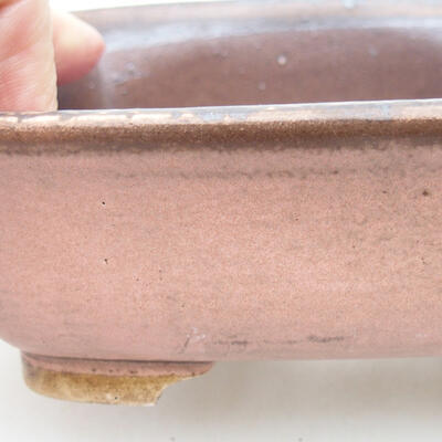 Bonsaischale aus Keramik 14,5 x 12 x 4,5 cm, Farbe rosa - 2