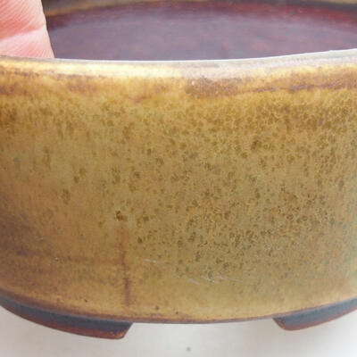 Bonsaischale aus Keramik 7,5 x 7 x 3,5 cm, braune Farbe - 2