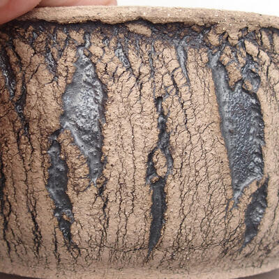 Bonsaischale aus Keramik 14 x 14 x 7,5 cm, Farbe rissig - 2