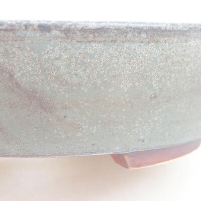 Keramische Bonsai-Schale 14 x 13 x 3,5 cm, graue Farbe - 2